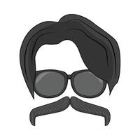 illustration de homme moustache vecteur