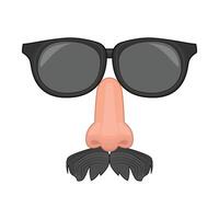 illustration de nez moustache et des lunettes vecteur