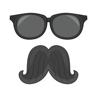 illustration de moustache et des lunettes vecteur