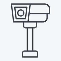 icône vidéosurveillance. en relation à Sécurité symbole. ligne style. Facile conception illustration vecteur