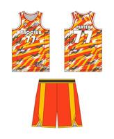 Jersey basketball modèle conception. basketball uniforme maquette conception. concept conception basketball Jersey. vecteur