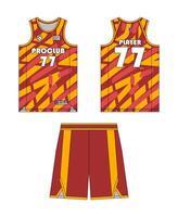 Jersey basketball modèle conception. basketball uniforme maquette conception. concpet conception basketball Jersey. vecteur