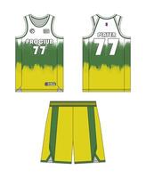 Jersey basketball modèle conception. basketball uniforme maquette conception. concpet conception basketball Jersey. vecteur