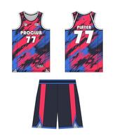 Jersey basketball modèle conception. basketball uniforme maquette conception. concept conception basketball Jersey. vecteur