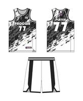 Jersey basketball modèle conception. basketball uniforme maquette conception. concept conception basketball Jersey. vecteur