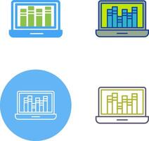 conception d'icône de bibliothèque en ligne vecteur