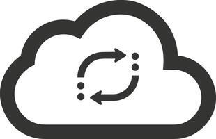 nuage icône symbole image. illustration de le hébergement espace de rangement conception vecteur