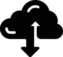 nuage icône symbole image. illustration de le hébergement espace de rangement conception vecteur