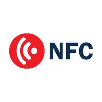 la communication avec nfc symbole, illustration vecteur