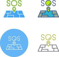 sos icône conception vecteur