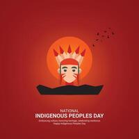 nationale indigène les peuples journée. nationale indigène les peuples journée Créatif les publicités. juin 21 vecteur