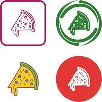 Pizza tranche icône conception vecteur