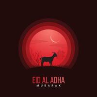 eid Al adha moubarak. eid Al adha mubarak Créatif les publicités conception. , 3d, illustration vecteur