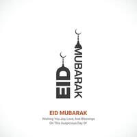 eid moubarak. eid mubarak Créatif les publicités conception. social médias affiche, , 3d illustration. vecteur