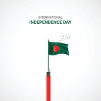 bangladesh indépendance journée. bangladesh indépendance journée Créatif les publicités conception Mars 26. , 3d illustration. vecteur