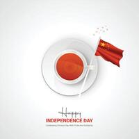 Chine indépendance journée. Chine indépendance journée Créatif les publicités conception. social médias poste, , 3d illustration. vecteur
