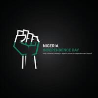 Nigeria indépendance journée. Nigeria indépendance journée Créatif les publicités conception. social médias poste, , 3d illustration. vecteur