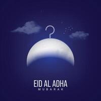eid Al adha moubarak. eid Al adha mubarak Créatif les publicités conception. , 3d, illustration vecteur