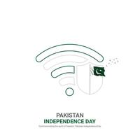 Pakistan indépendance journée. Pakistan indépendance journée Créatif les publicités conception. poste, , 3d illustration. vecteur