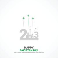 Pakistan résolution journée. Pakistan résolution journée Créatif les publicités conception. poste, , 3d illustration. vecteur