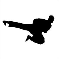 karaté silhouette logo icône vecteur