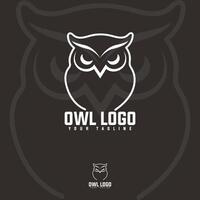 hibou mascotte logo iconique symbole animal modèle vecteur