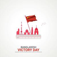 bangladesh la victoire journée. bangladesh la victoire journée Créatif les publicités conception décembre 16. , 3d illustration. vecteur
