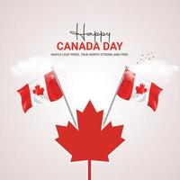 content Canada journée. Canada indépendance journée Créatif les publicités 1 juillet. 3d illustration vecteur