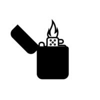 plus léger icône . cigarette plus léger illustration signe. Feu symbole ou logo. vecteur
