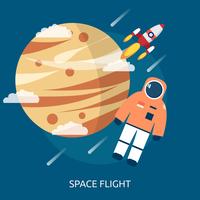 Space Flight Illustration conceptuelle Design vecteur