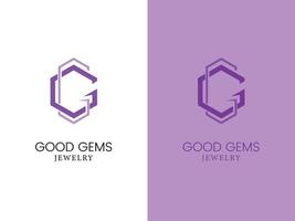 bien gemmes bijoux logo bijoux magasin logo marque identité vecteur