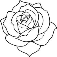 une Rose fleur contour art vecteur