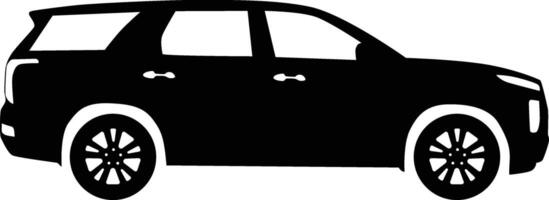 suv voiture côté vue silhouette illustration vecteur