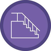 escaliers ligne multi cercle icône vecteur