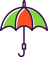 parapluie rempli conception icône vecteur