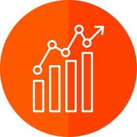 affaires analyste ligne rouge cercle icône vecteur