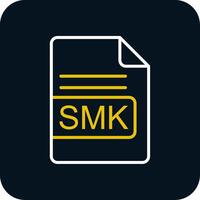 smk fichier format ligne rouge cercle icône vecteur