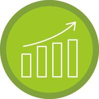 croissance ligne multi cercle icône vecteur