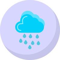 pluie plat bulle icône vecteur