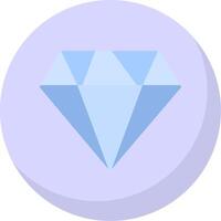 diamant plat bulle icône vecteur