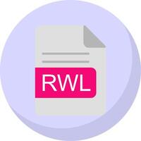 rwl fichier format plat bulle icône vecteur
