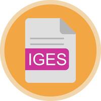 iges fichier format plat multi cercle icône vecteur