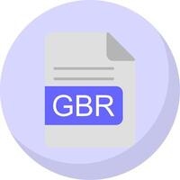 gbr fichier format plat bulle icône vecteur