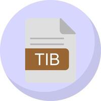 tib fichier format plat bulle icône vecteur