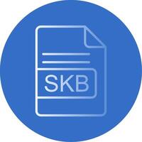skb fichier format plat bulle icône vecteur