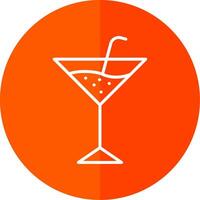 martini ligne Jaune blanc icône vecteur
