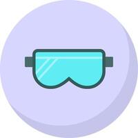 sécurité des lunettes plat bulle icône vecteur