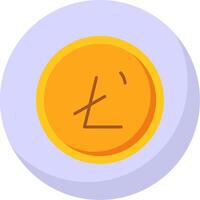 litecoin plat bulle icône vecteur