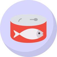 sardines plat bulle icône vecteur