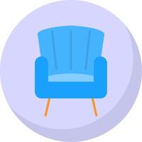 fauteuil plat bulle icône vecteur